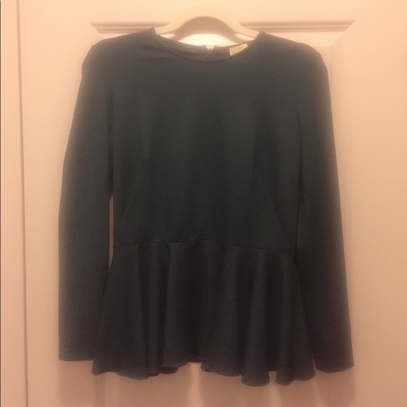 Torn By Ronny Kobo Green Rita Peplum Top, Size L - Picture 5 of 6